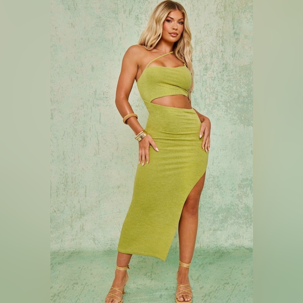 NWT PLT Olive Midi Cut Out Dress